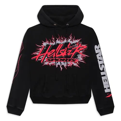 Black Red Hellstar Future Flame Sports Hoodie Black Red Hellstar Future Flame Sports Hoodie