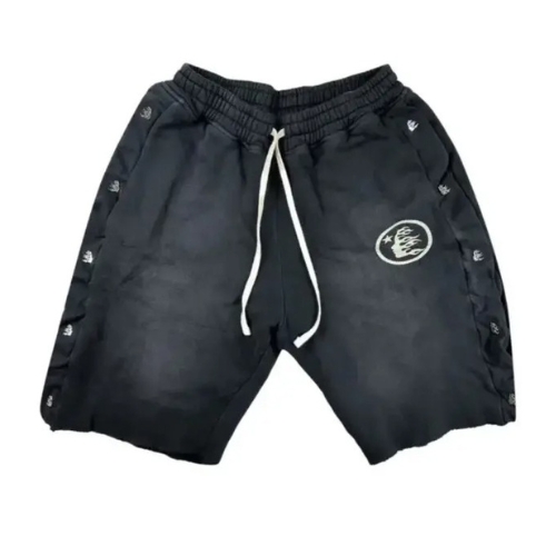 Black Hellstar Snap Sweat Shorts Black Hellstar Snap Sweat Shorts