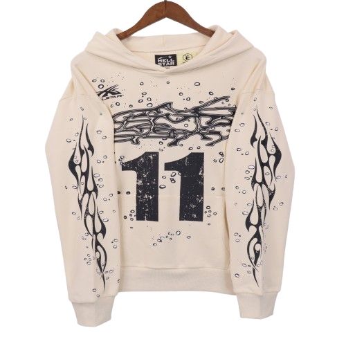 Hellstar Sports No 11 Hoodie Cream Hellstar Sports No 11 Hoodie Cream