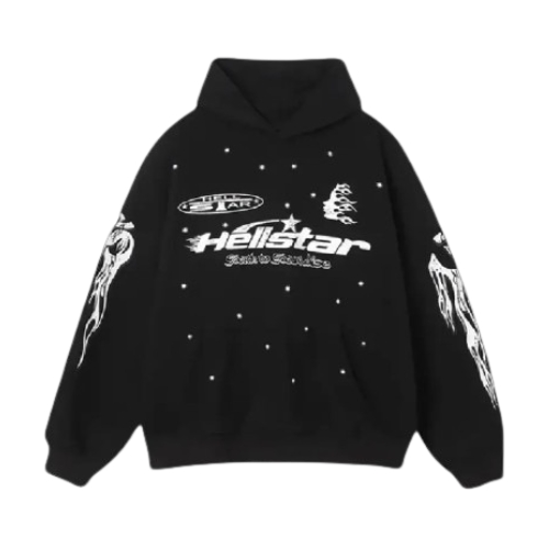 Vintage Black Hellstar Racer Hoodie Vintage Black Hellstar Racer Hoodie